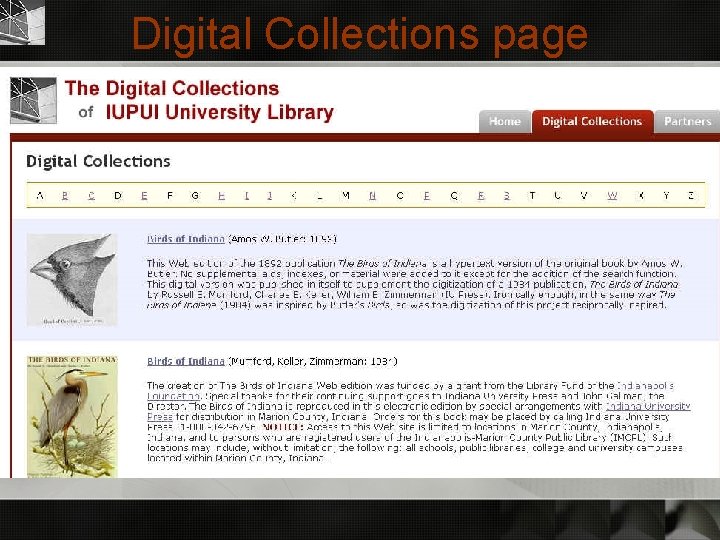 Digital Collections page 