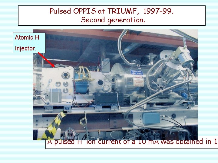 Pulsed OPPIS at TRIUMF, 1997 -99. Second generation. Atomic H Injector. A pulsed H-