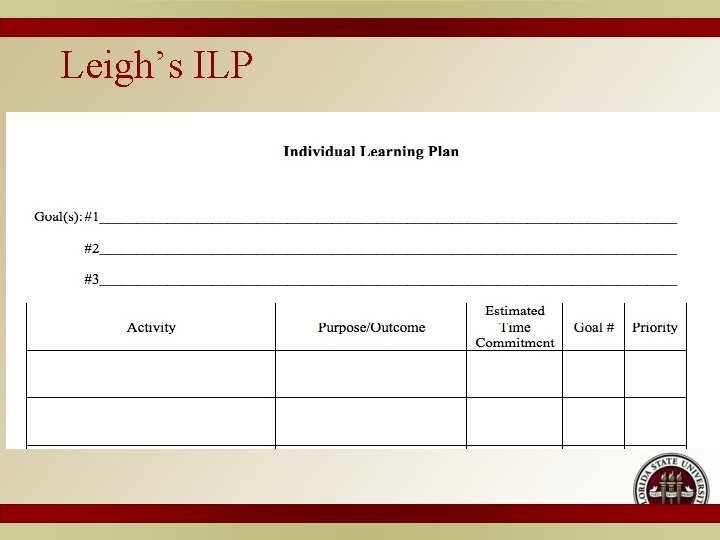 Leigh’s ILP 