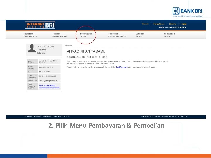 2. Pilih Menu Pembayaran & Pembelian 