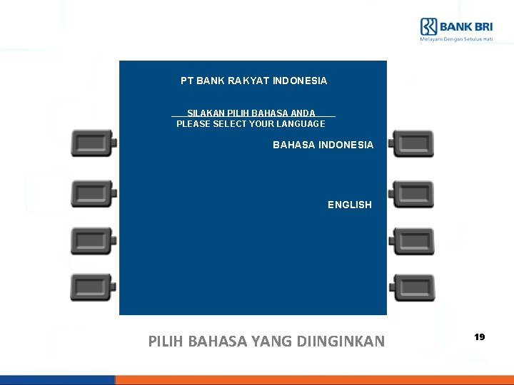 PT BANK RAKYAT INDONESIA SILAKAN PILIH BAHASA ANDA PLEASE SELECT YOUR LANGUAGE BAHASA INDONESIA