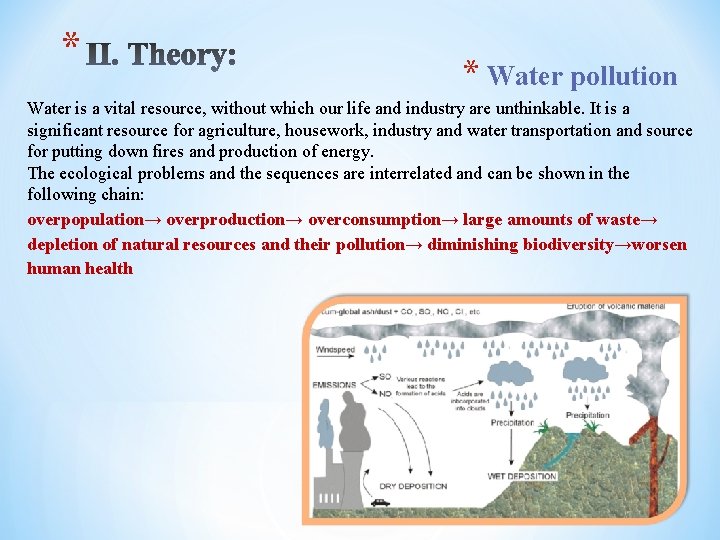 * * Water pollution Water is a vital resource, without which our life and