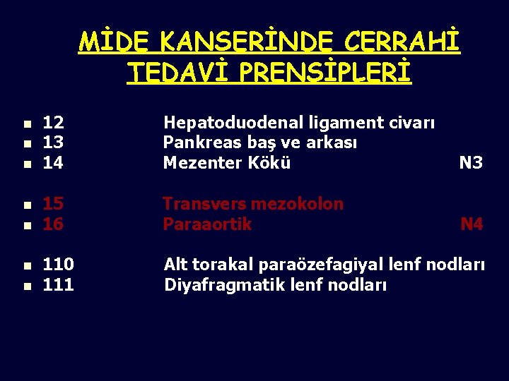 MİDE KANSERİNDE CERRAHİ TEDAVİ PRENSİPLERİ n n n n 12 13 14 Hepatoduodenal ligament