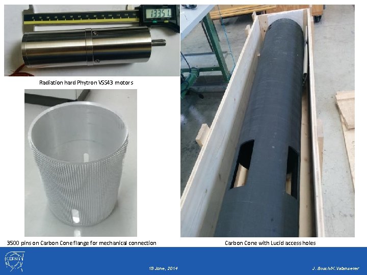 Radiation hard Phytron VSS 43 motors 3500 pins on Carbon Cone flange for mechanical