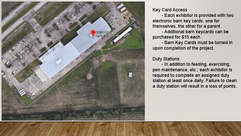 Key Card Access - Each exhibitor is provided with two electronic barn key cards,