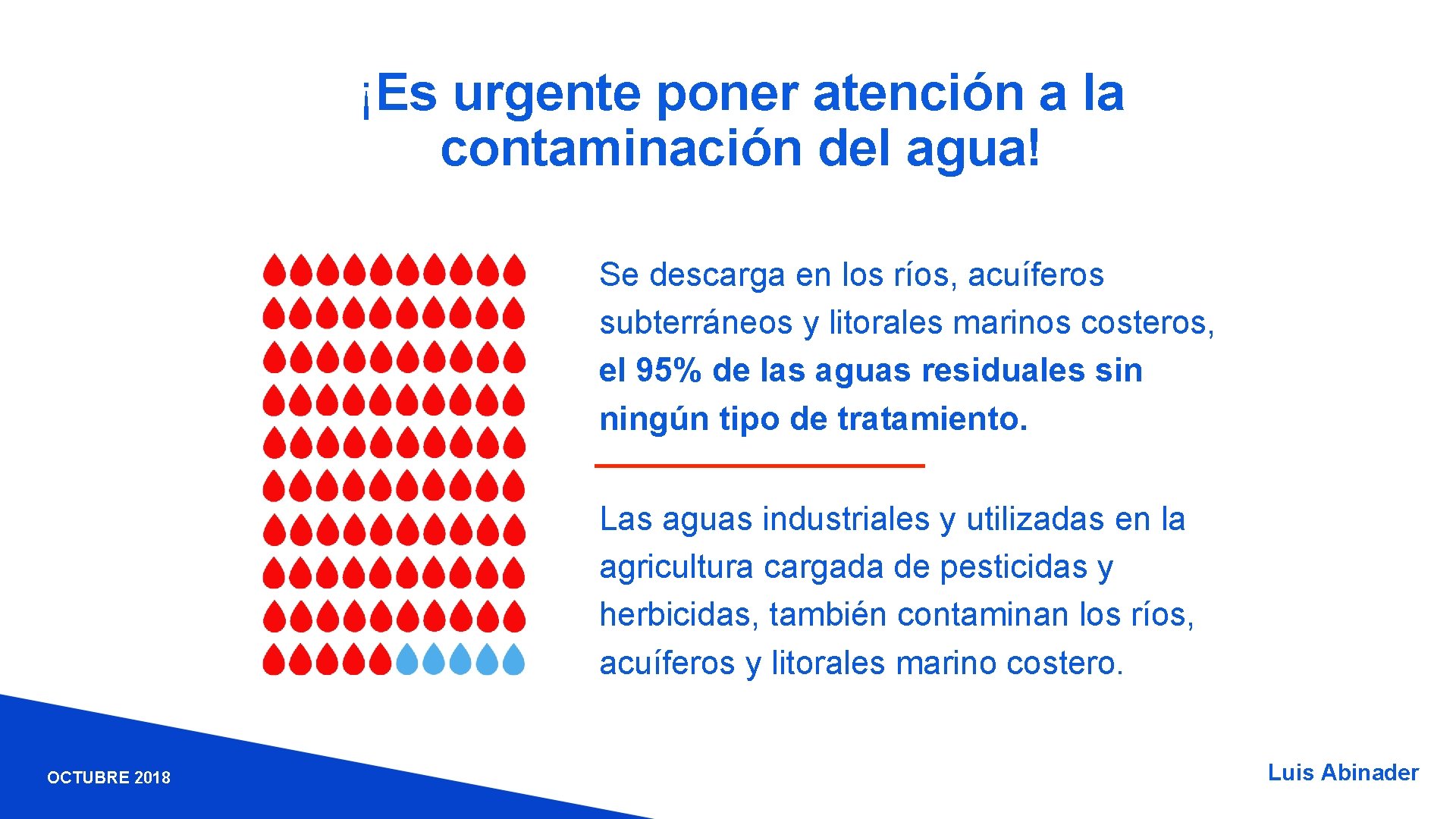 ¡Es urgente poner atención a la contaminación del agua! Se descarga en los ríos,