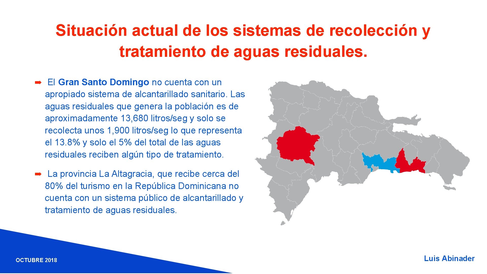 Situación actual de los sistemas de recolección y tratamiento de aguas residuales. ➡ El