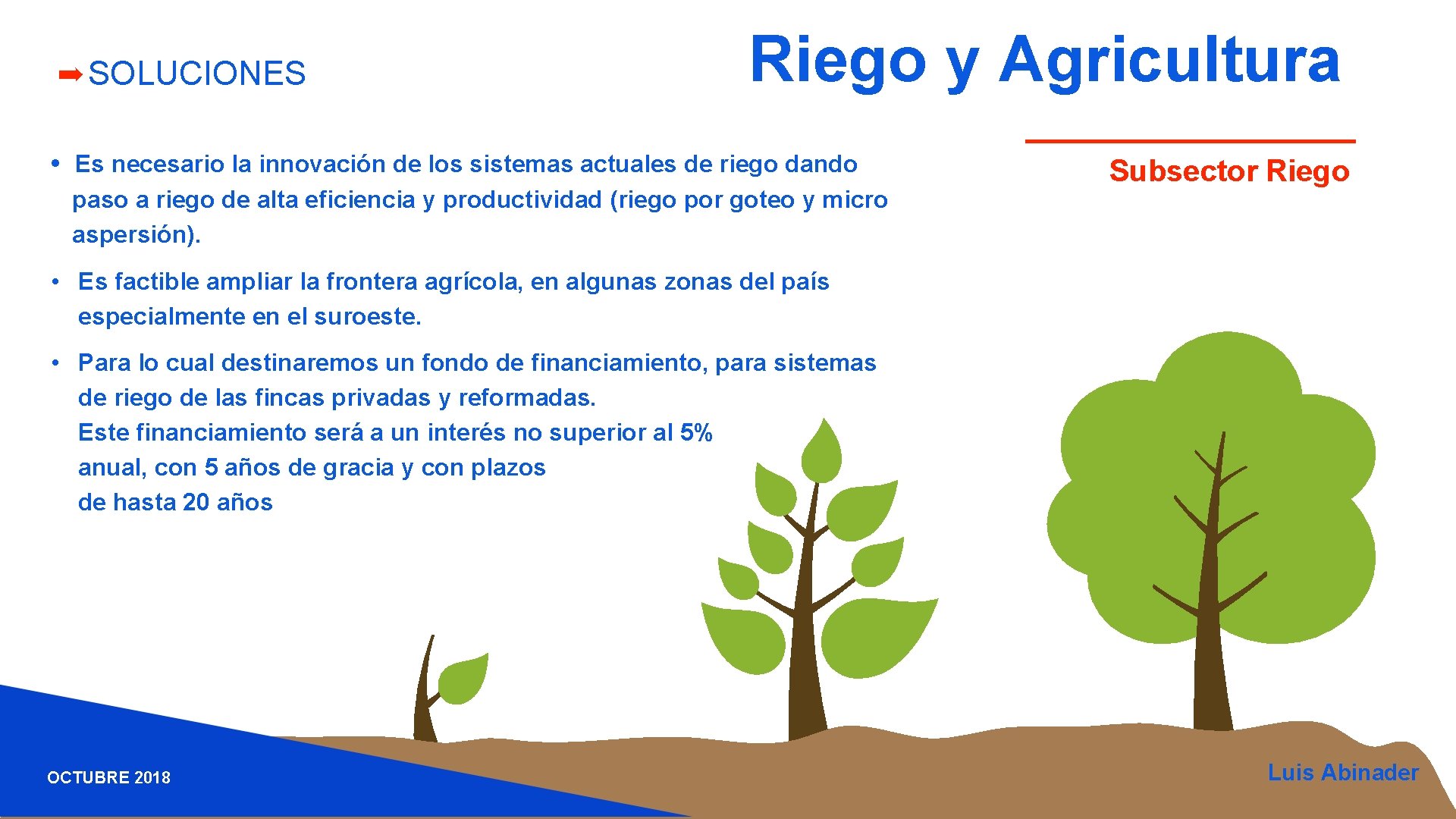 ➡ SOLUCIONES Riego y Agricultura • Es necesario la innovación de los sistemas actuales