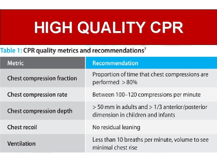 HIGH QUALITY CPR 