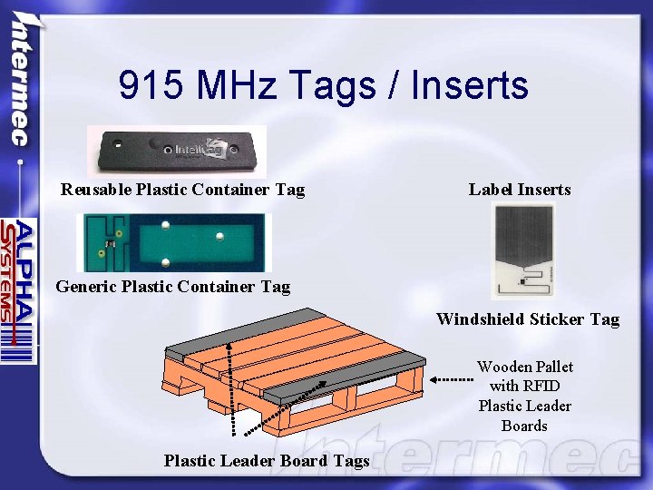 915 MHz Tags / Inserts Reusable Plastic Container Tag Label Inserts Generic Plastic Container