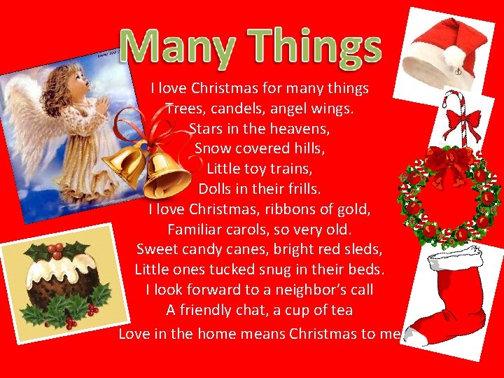 I love Christmas for many things Trees, candels, angel wings. Stars in the heavens,