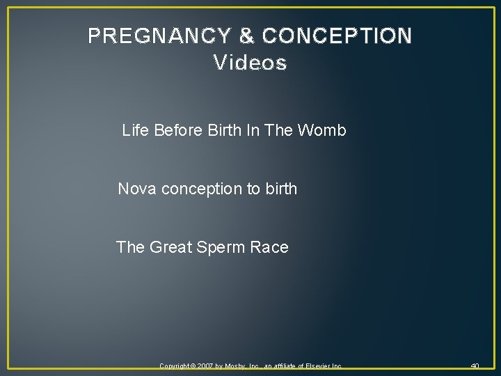 PREGNANCY & CONCEPTION Videos Life Before Birth In The Womb Nova conception to birth