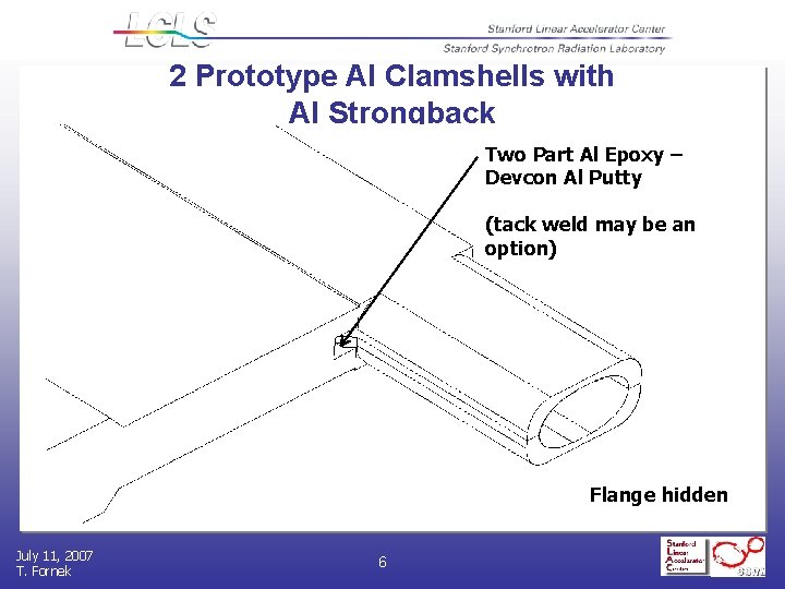 2 Prototype Al Clamshells with Al Strongback Two Part Al Epoxy – Devcon Al