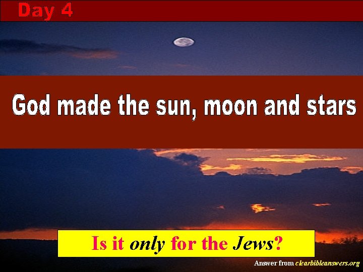 Is it only for the Jews? Answer from clearbibleanswers. org 