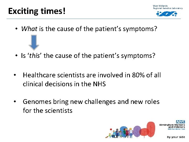 Exciting times! West Midlands Regional Genetics Laboratory • What is the cause of the