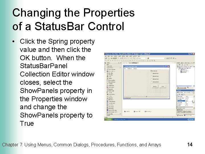 Visual Basic NET Comprehensive Concepts and Techniques Chapter