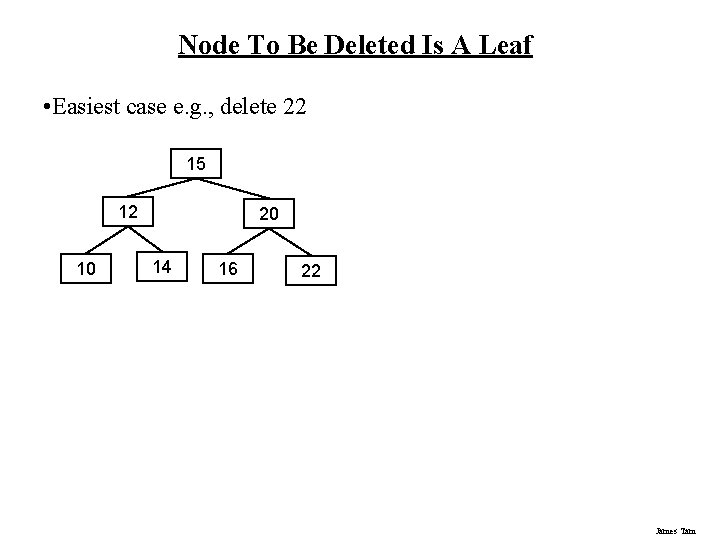 Node To Be Deleted Is A Leaf • Easiest case e. g. , delete Node To Be Deleted Is A Leaf • Easiest case e. g. , delete