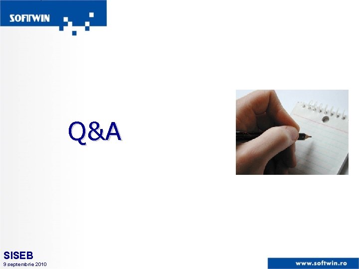 Q&A SISEB 9 septembrie 2010 