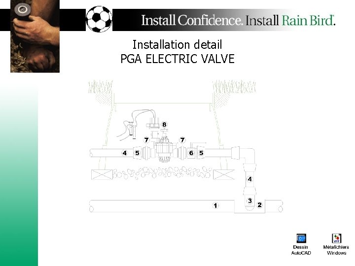 Installation detail PGA ELECTRIC VALVE 