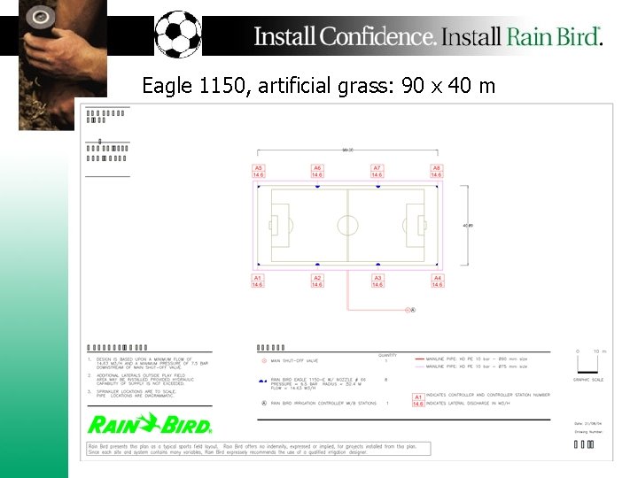 Eagle 1150, artificial grass: 90 x 40 m 