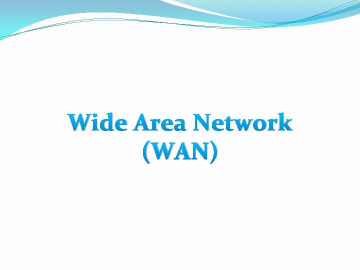 Wide Area Network (WAN) 