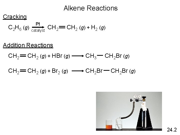 Alkene Reactions Cracking Pt C 2 H 6 (g) CH 2 (g) + H Alkene Reactions Cracking Pt C 2 H 6 (g) CH 2 (g) + H
