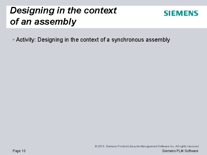 Designing in the context of an assembly § Activity: Designing in the context of