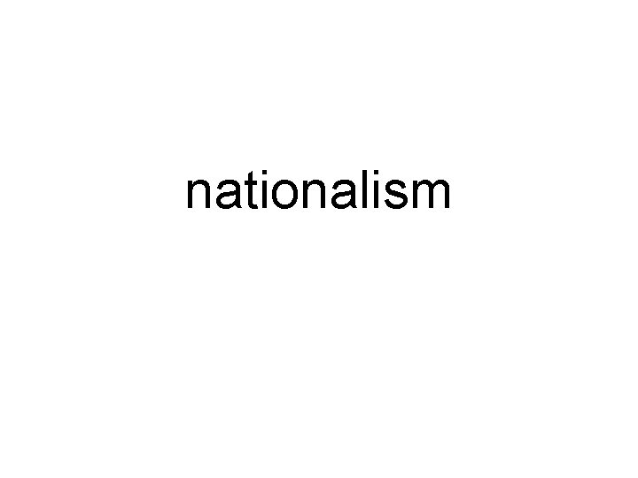nationalism 