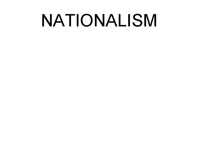 NATIONALISM 