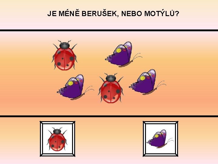 JE MÉNĚ BERUŠEK, NEBO MOTÝLŮ? 