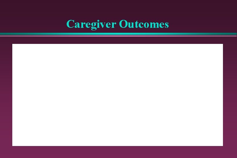 Caregiver Outcomes 