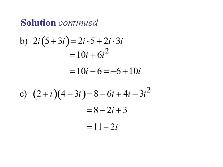 Solution continued 