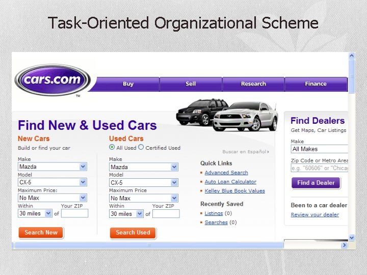 Task-Oriented Organizational Scheme 