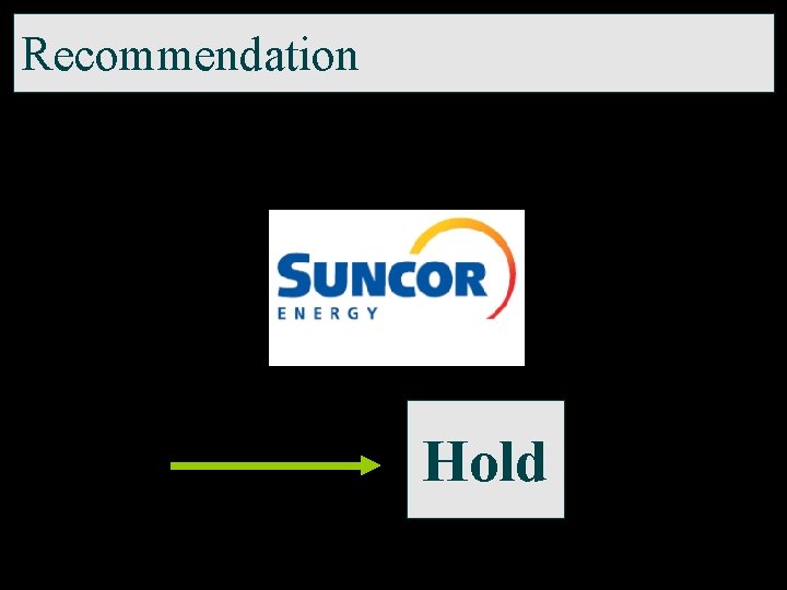 Recommendation Hold 