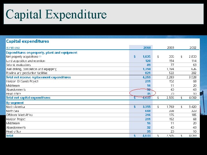 Capital Expenditure 