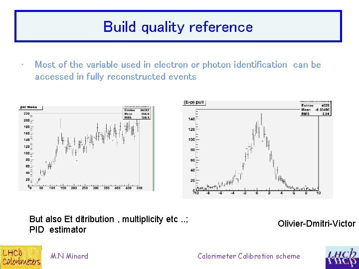 Build quality reference • Most of the variable used in electron or photon identification