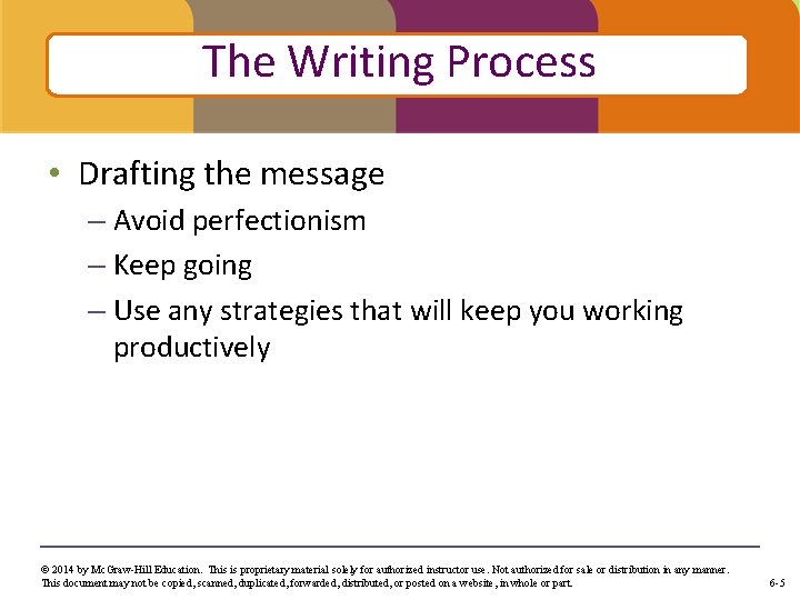 Process Click to The edit Writing Master title style • Drafting the message –