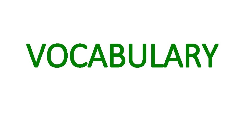 VOCABULARY 