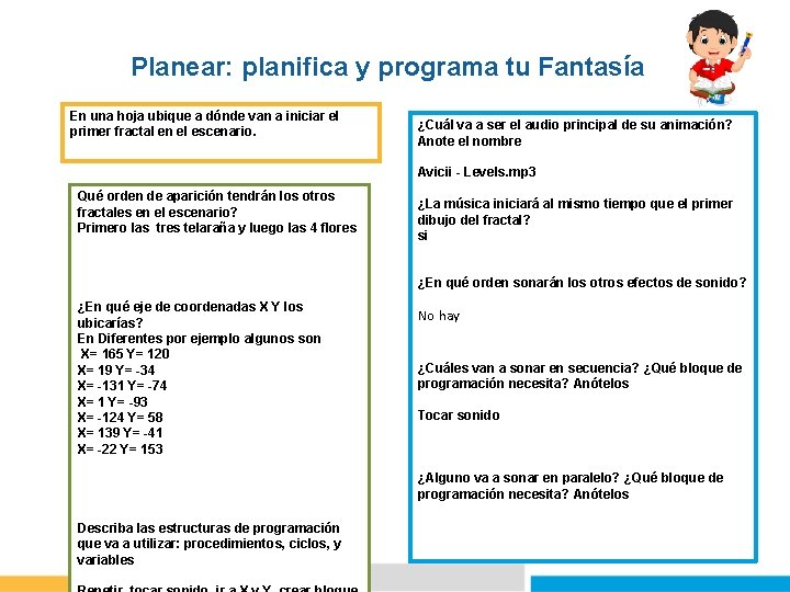 Planear: planifica y programa tu Fantasía En una hoja ubique a dónde van a