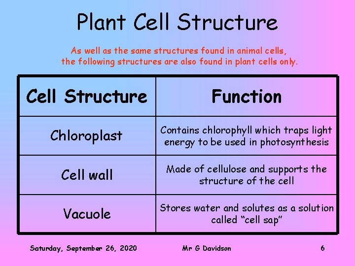 Plant Cell Structure As well as the same structures found in animal cells, the
