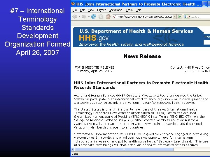 #7 – International Terminology Standards Development Organization Formed April 26, 2007 