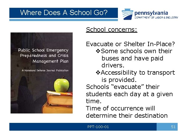 Where Does A School Go? School concerns: Evacuate or Shelter In-Place? v. Some schools