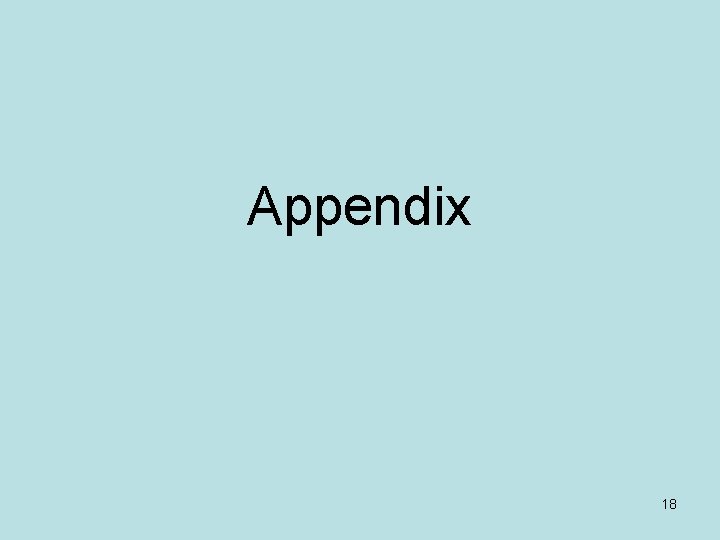 Appendix 18 