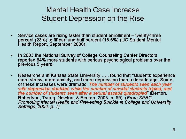 Mental Health Case Increase Student Depression on the Rise • Service cases are rising