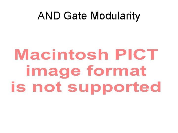 AND Gate Modularity 