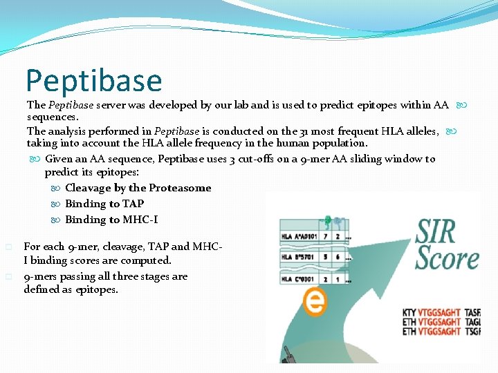 Peptibase The Peptibase server was developed by our lab and is used to predict