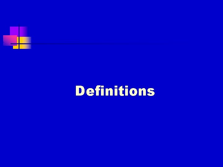 Definitions 