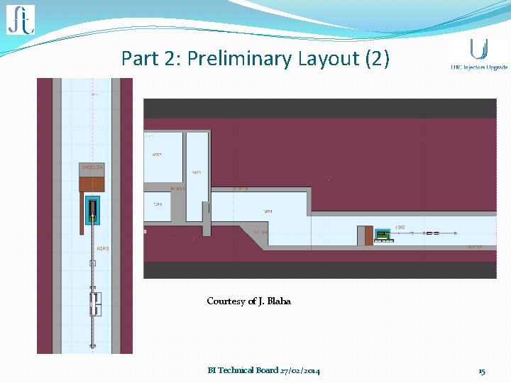 Part 2: Preliminary Layout (2) Courtesy of J. Blaha BI Technical Board 27/02/2014 15