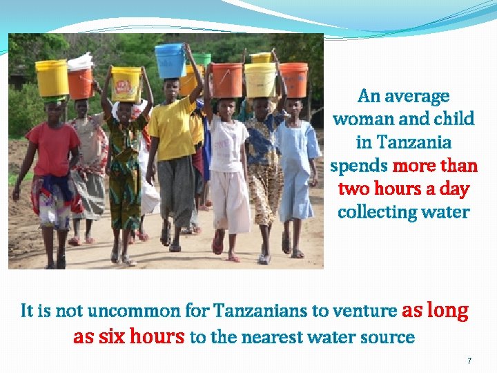 An average woman and child in Tanzania spends more than two hours a day