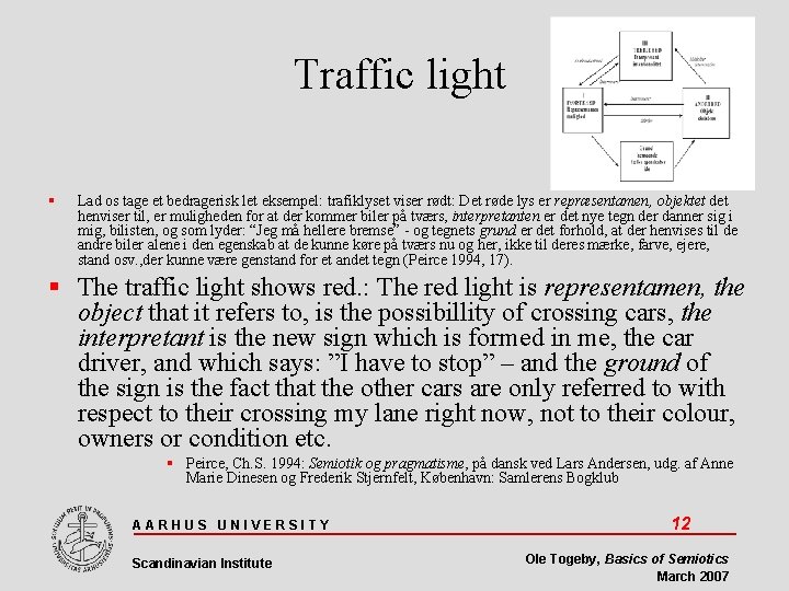 Traffic light Lad os tage et bedragerisk let eksempel: trafiklyset viser rødt: Det røde